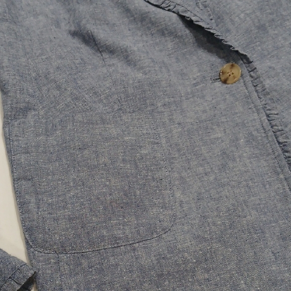 Crown & Ivy Ruffled Bluish Blazer Sz12 New Whith Tag - Picture 10 of 10